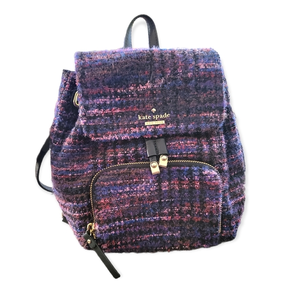 Kate Spade Emerson Tweed Jessa Backpack Purse - Picture 3 of 12